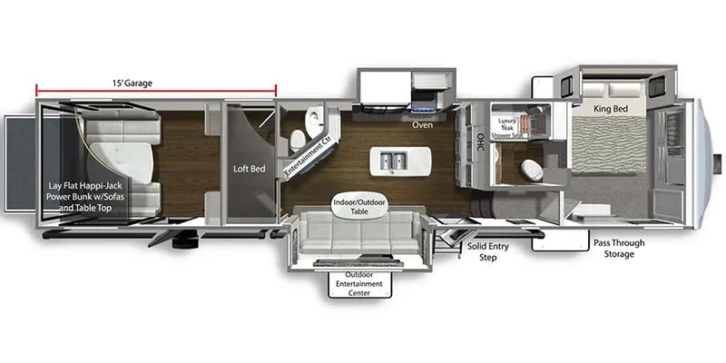 Dutchmen Voltage 4015 floor plan