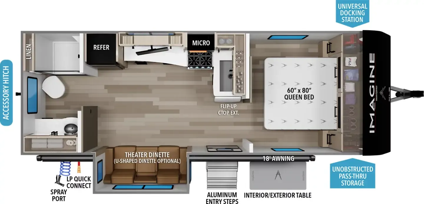 Grand Design Imagine XLS 22RBE floor plan