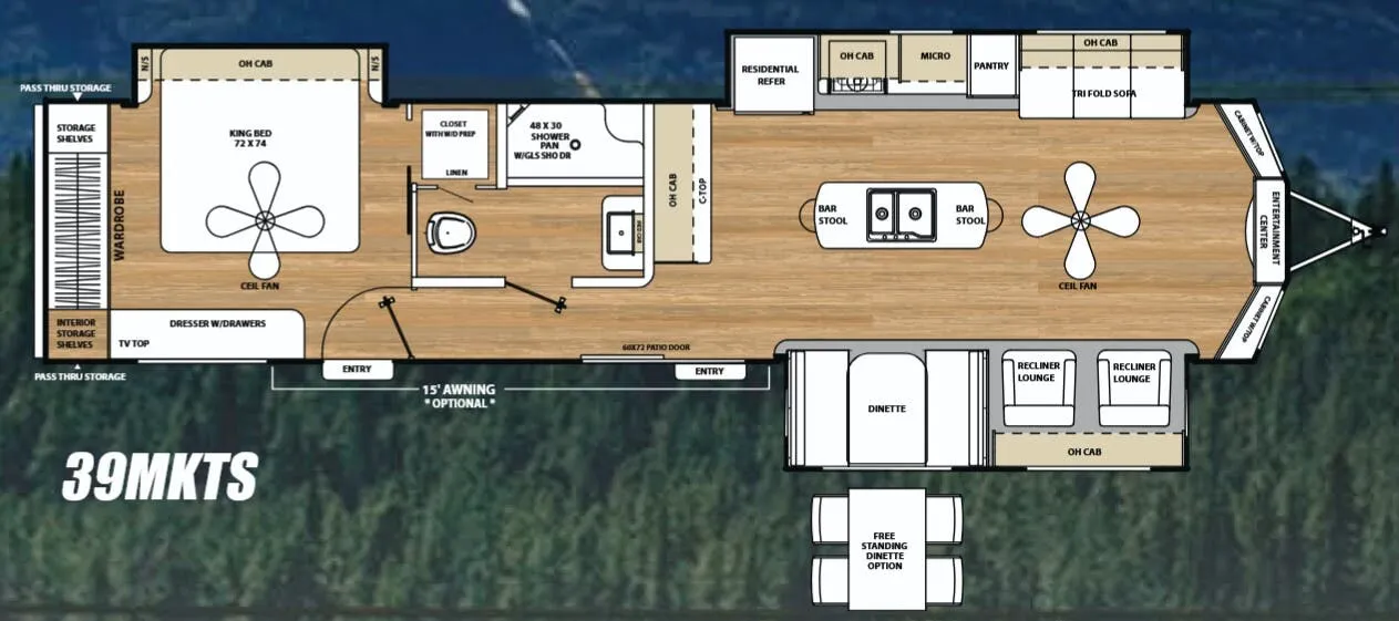 Coachmen Catalina Destination 39MKTS floor plan