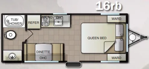 Pacific Coachworks Mighty Lite M16RB floor plan
