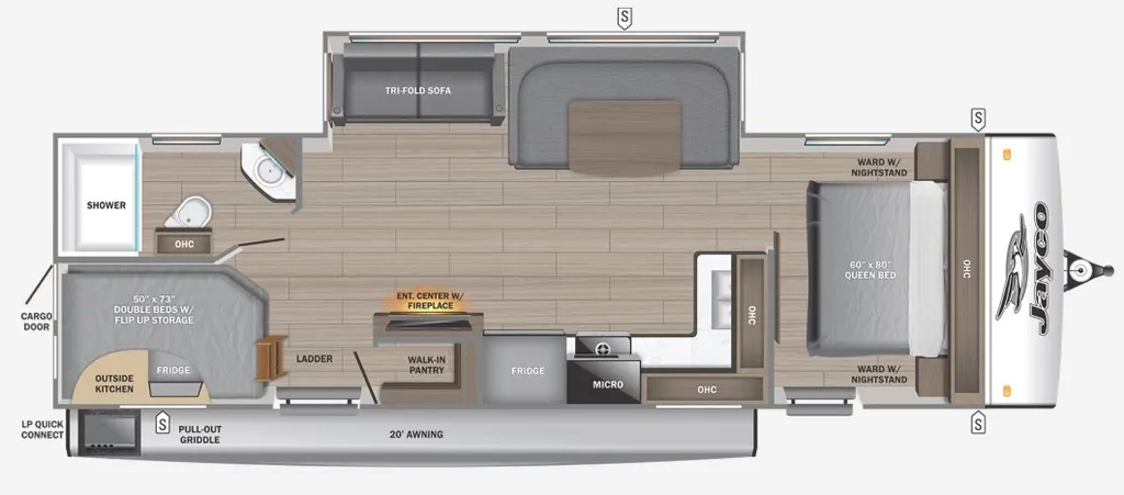 2026 Jayco Jay Feather 27BH floor plan