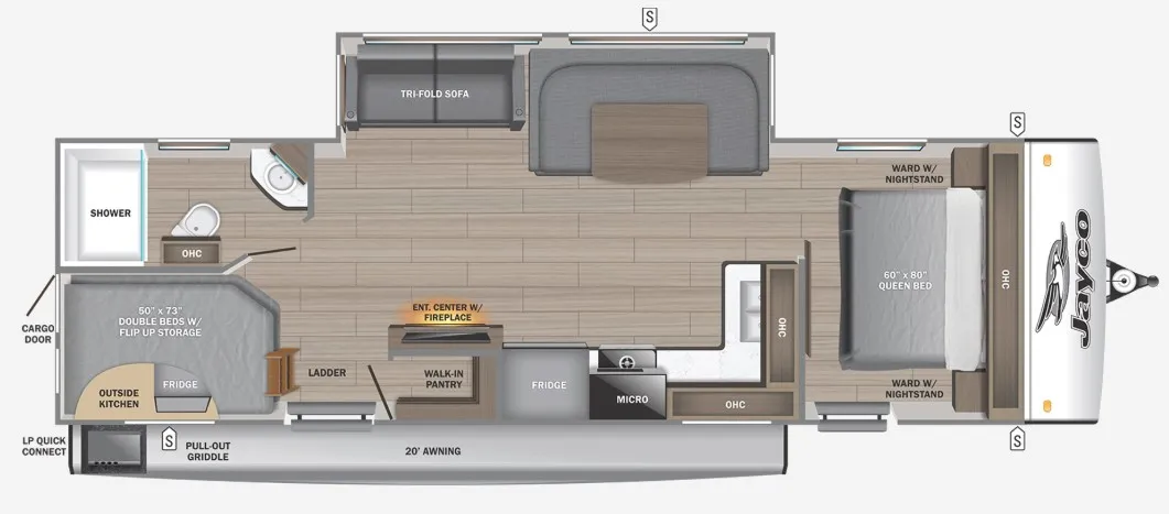 2026 Jayco Jay Feather 27BH - Floor plan