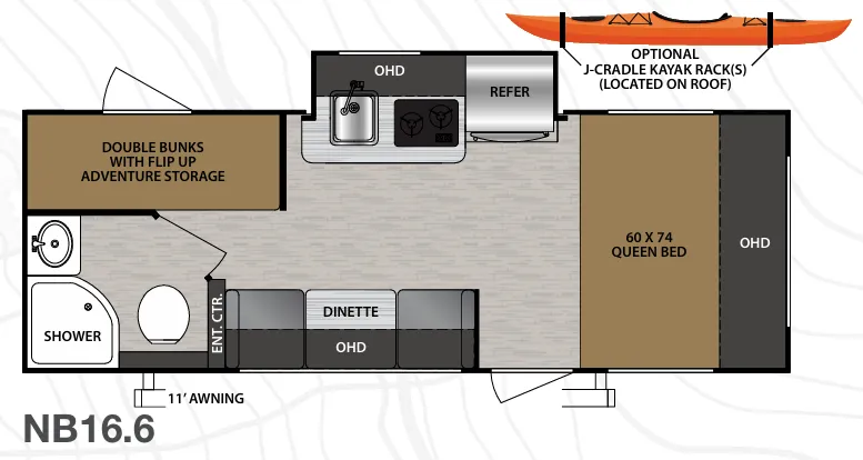 Forest River No Boundaries NB16.6 floor plan