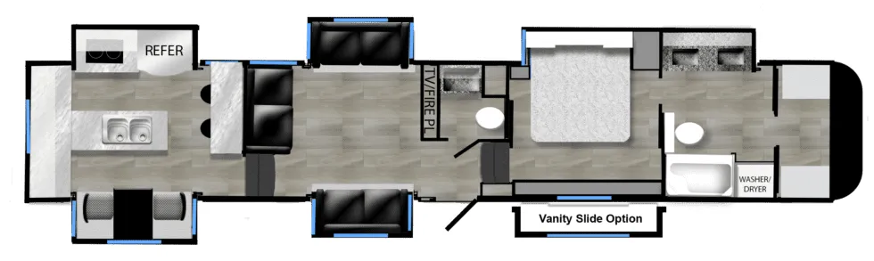 Luxe Elite 46RKB floor plan
