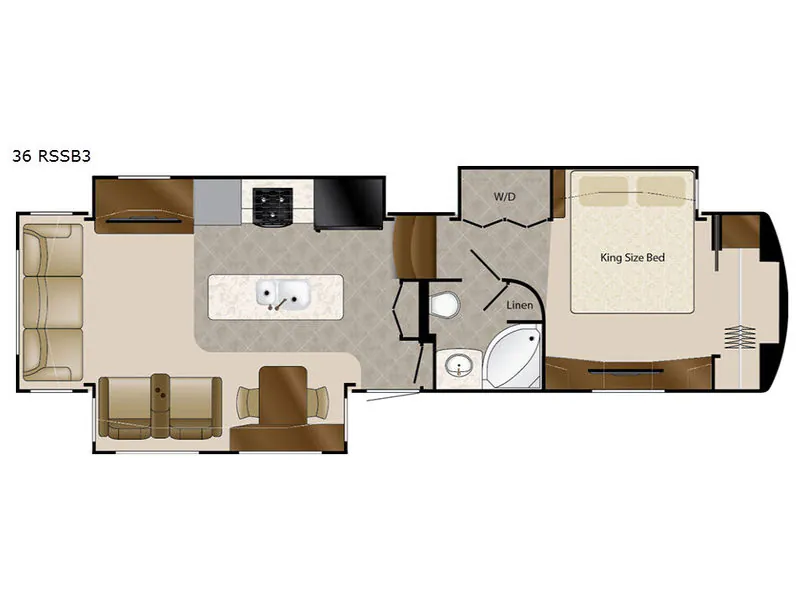 2018 DRV Mobile Suites 36RSSB3 - Floor plan