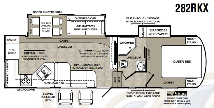 Forest River Wildcat eXtraLite 282RKX floor plan