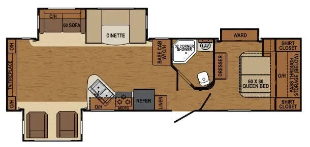 Augusta RV Flex 32RE floor plan