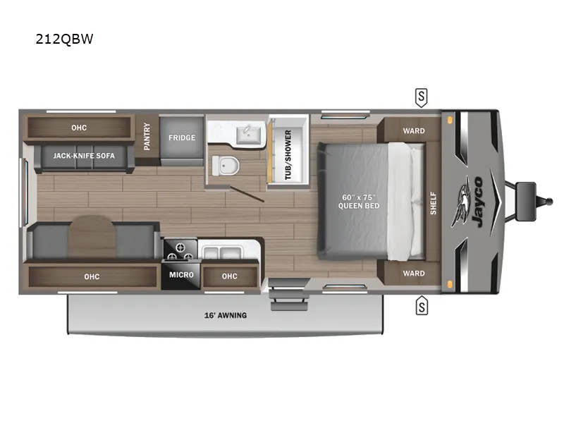 2023 Jayco Jay Flight 212QBW floor plan