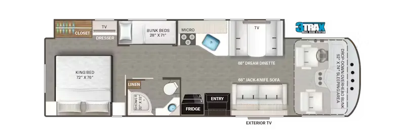 2024 Thor Motor Coach Freedom Traveler A32 floor plan
