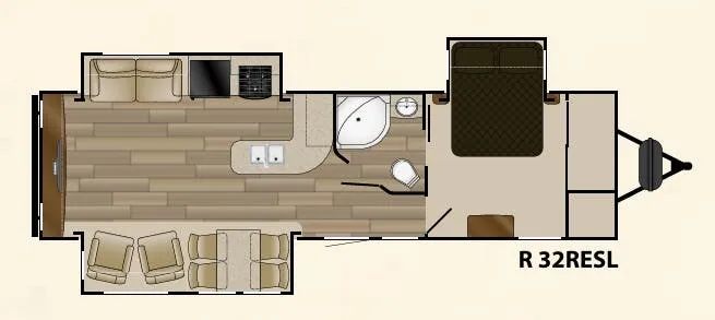 Cruiser RV Radiance Touring 32RESL floor plan