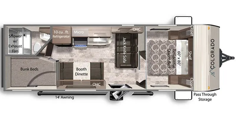 2024 Dutchmen Colorado 24BHC - Floor plan