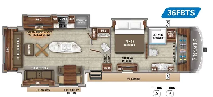 2020 Jayco Pinnacle 36FBTS - Floor plan