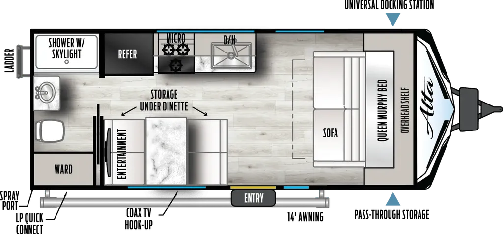 2023 East to West Alta 1600MRB floor plan
