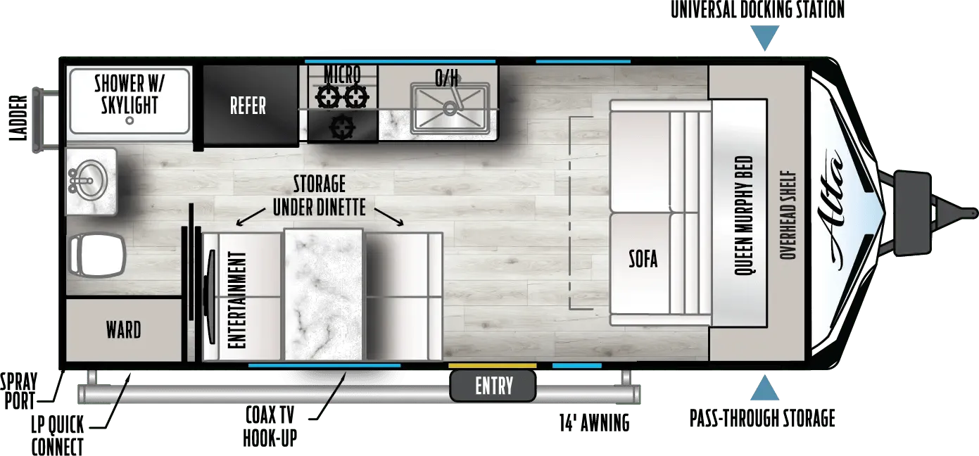2023 East to West Alta 1600MRB - Floor plan