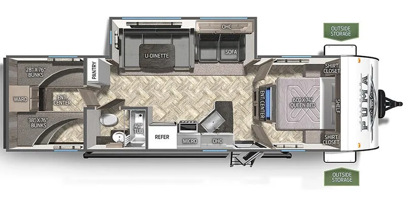 Palomino Puma XLE Lite 30DBSC floor plan