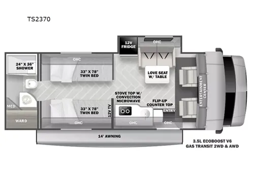 2023 Forest River Sunseeker TS TS2370 - Photo 3