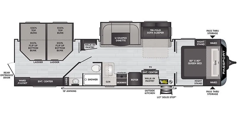 Keystone Passport Grand Touring 3200RL GT floor plan