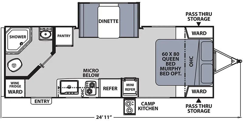 2023 Coachmen Apex Nano 201RBS - Floor plan