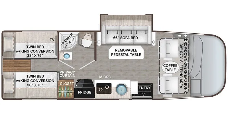 2025 Thor Motor Coach Axis 24.1 floor plan