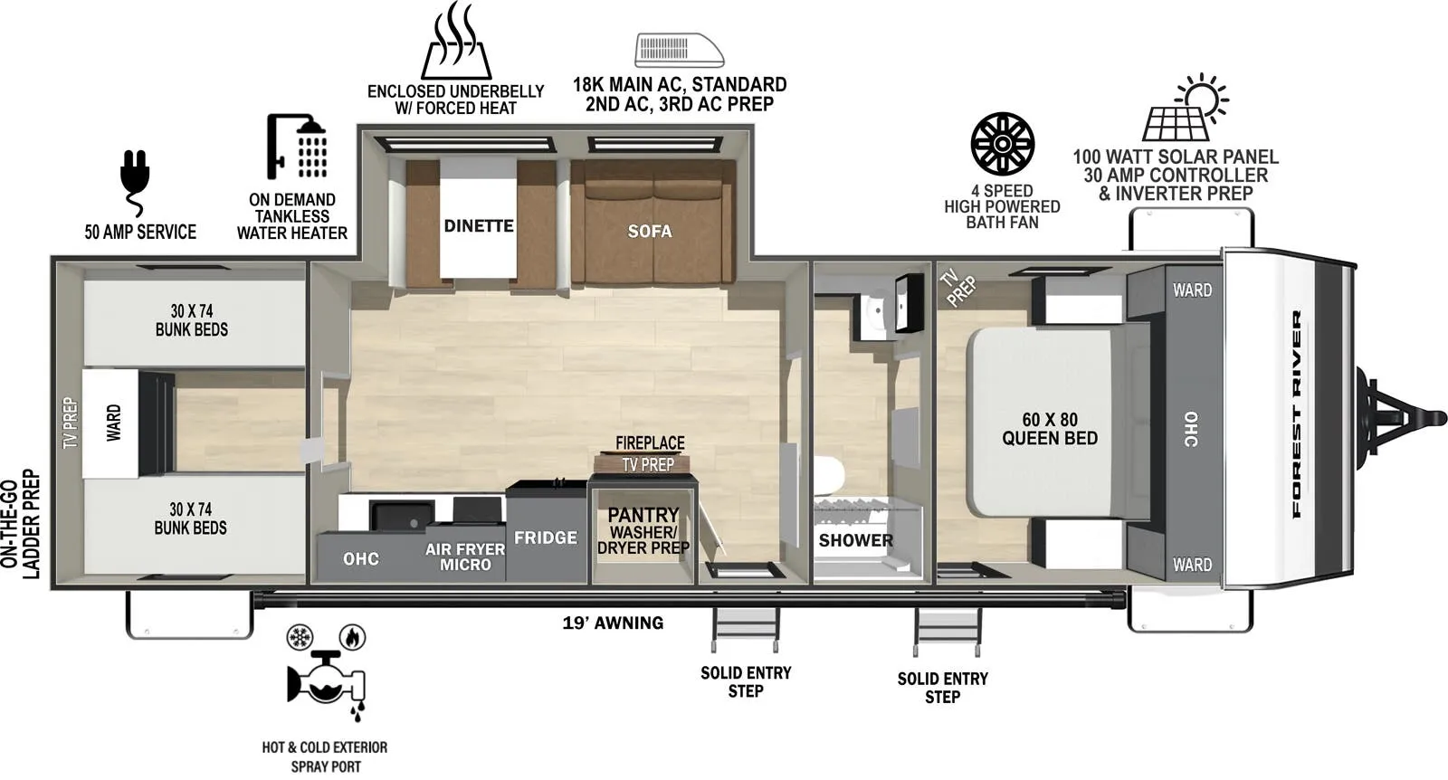 2026 Forest River IBEX New Trail Edition TRAIL28 - Floor plan
