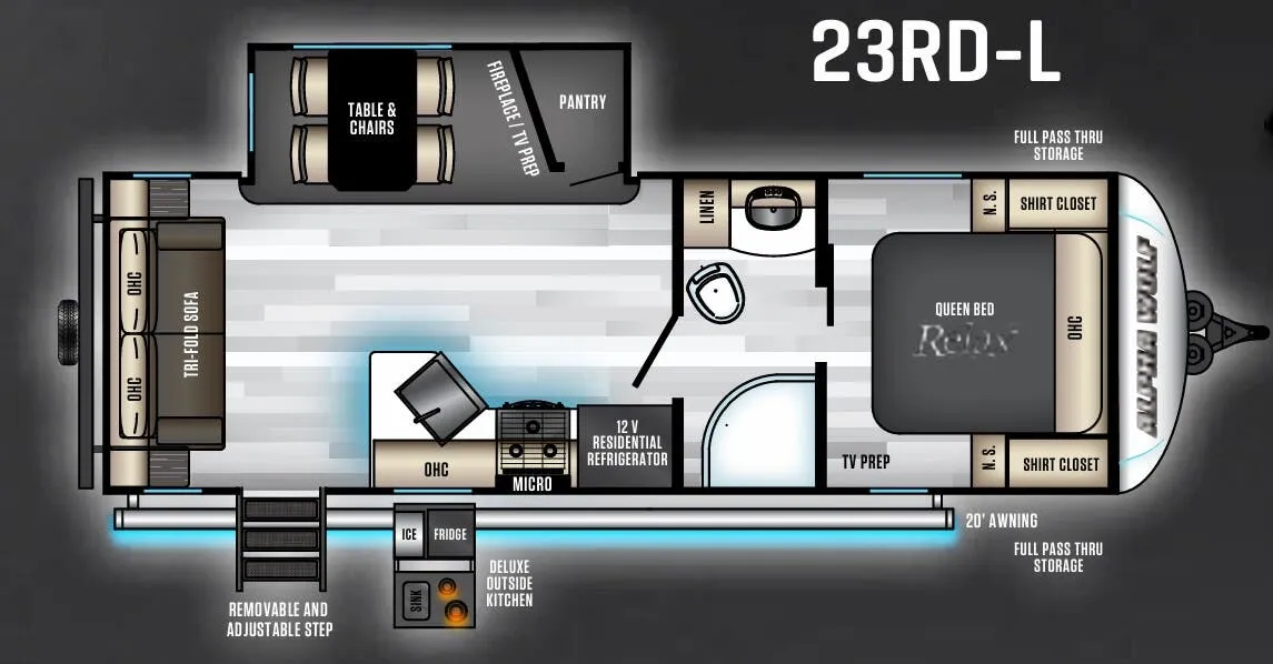 Forest River Cherokee Alpha Wolf 23RD-L floor plan