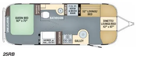 2018 Airstream International Serenity 25RB - Floor plan