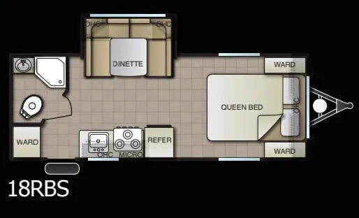 Pacific Coachworks Panther Mini 18RBS floor plan