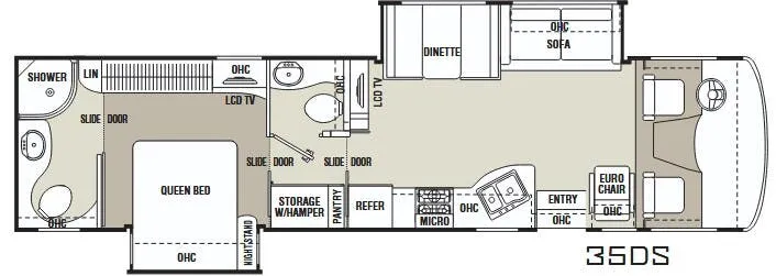 Coachmen Mirada 35DS floor plan