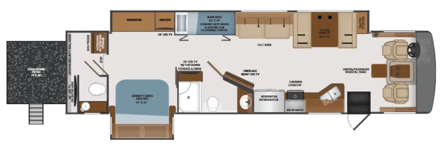 Fleetwood Bounder 36FP floor plan
