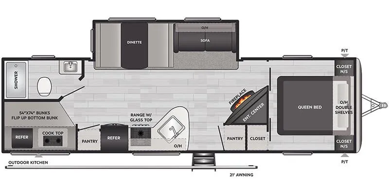 2021 Keystone Springdale 295BH floor plan
