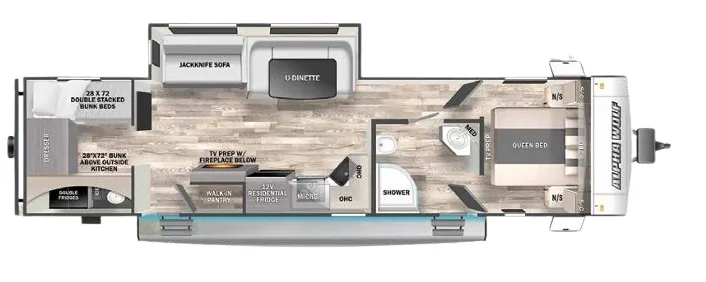 2023 Forest River Cherokee Alpha Wolf 30DBH-L - Floor plan