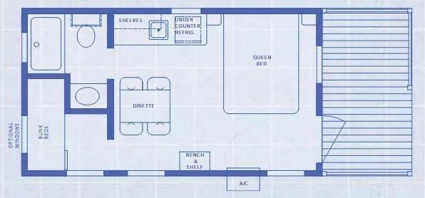 Canterbury RV Deluxe Cabins CC-20FP floor plan