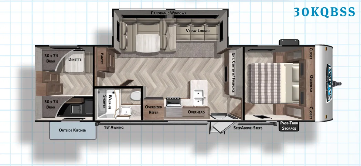 Forest River Salem 30KQBSS floor plan