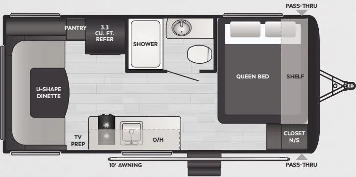 Keystone Hideout Mini 177RD floor plan