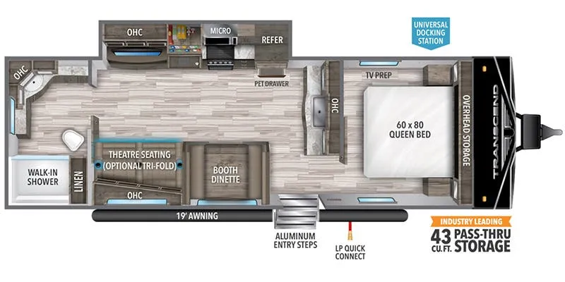 2022 Grand Design Transcend Xplor 260RB floor plan