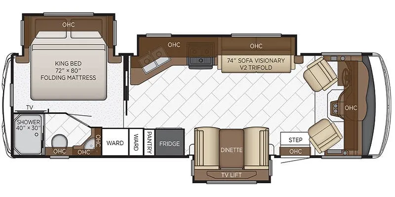 2020 Newmar Bay Star 3005 floor plan