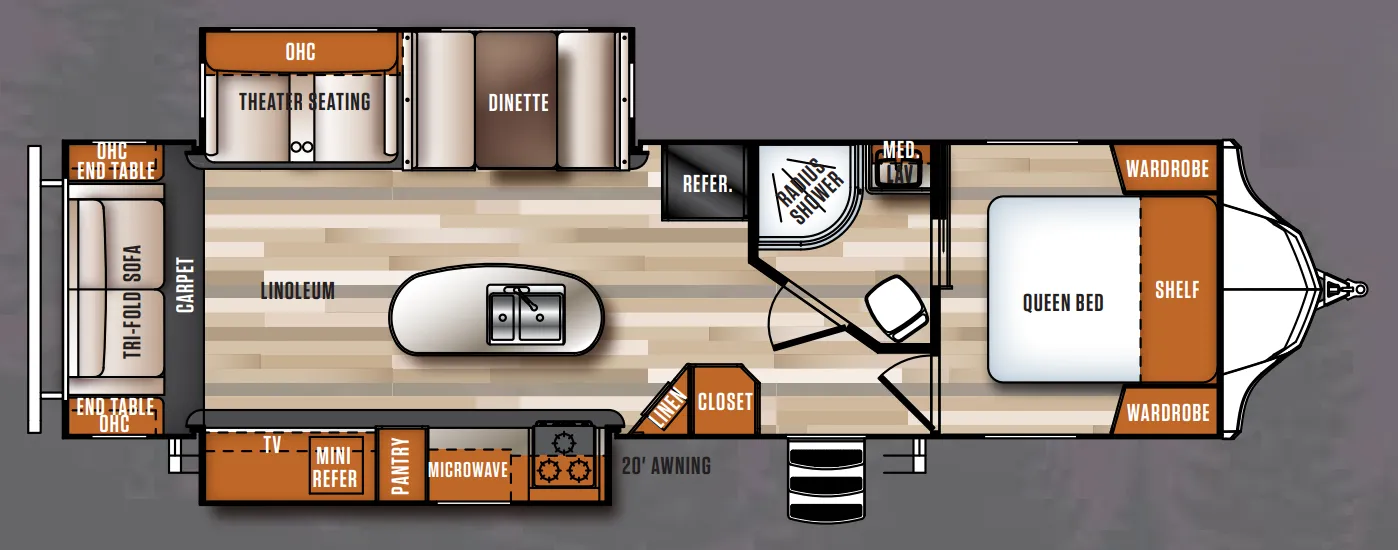 Forest River Vibe 301RLS floor plan