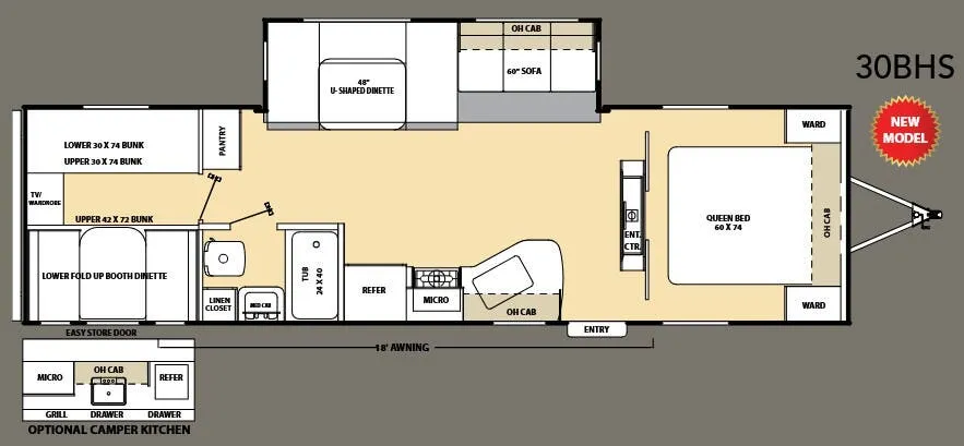 Coachmen Catalina 30 BHS floor plan