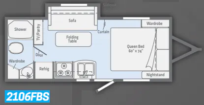 Winnebago Micro Minnie 2106FBS floor plan