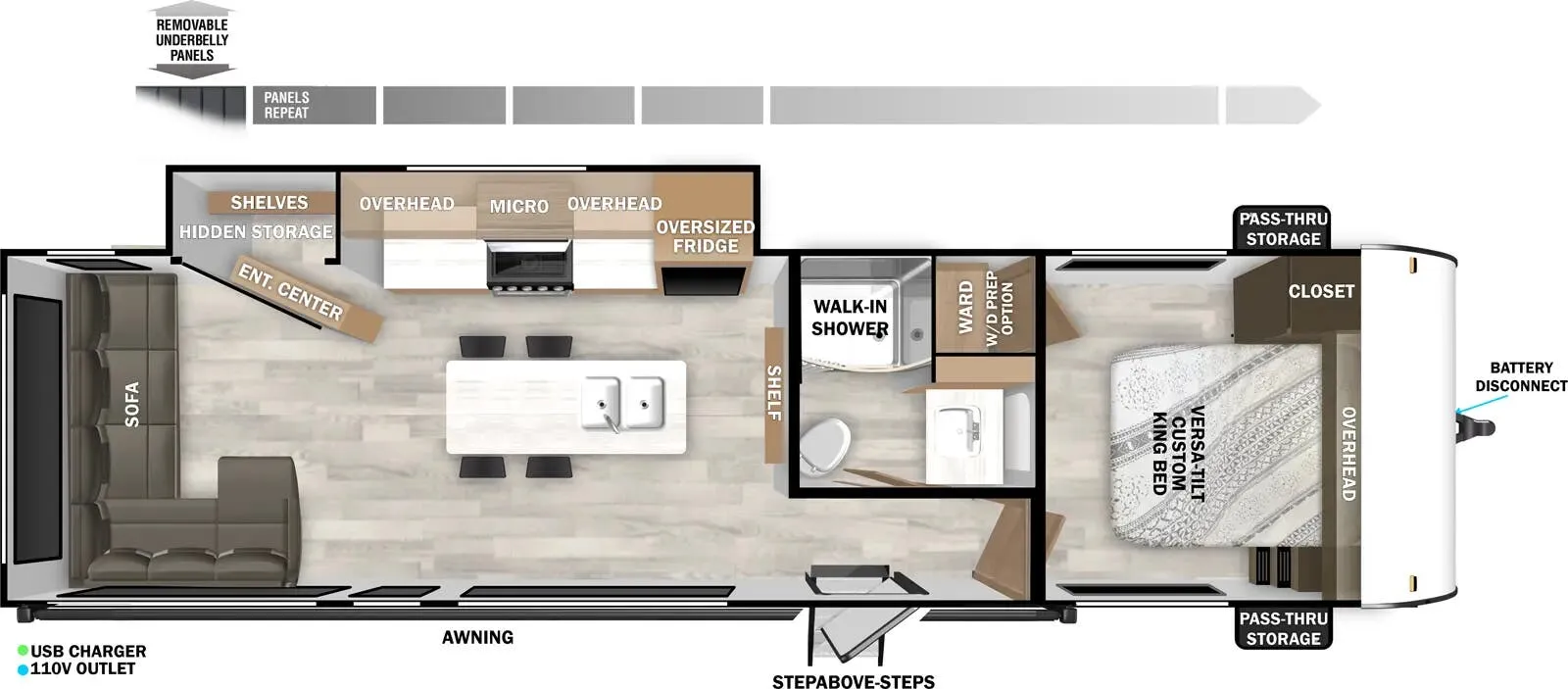Forest River Wildwood 28VIEW floor plan