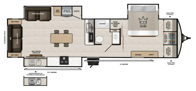 Forest River Salem Hemisphere 305RLOK floor plan