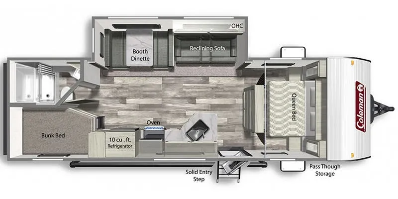 2022 Dutchmen Coleman Lantern LT Series 262BH floor plan