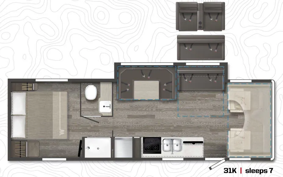 Winnebago Minnie Winnie 31K floor plan