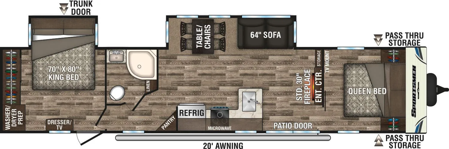 K-Z Sportsmen 362DB floor plan