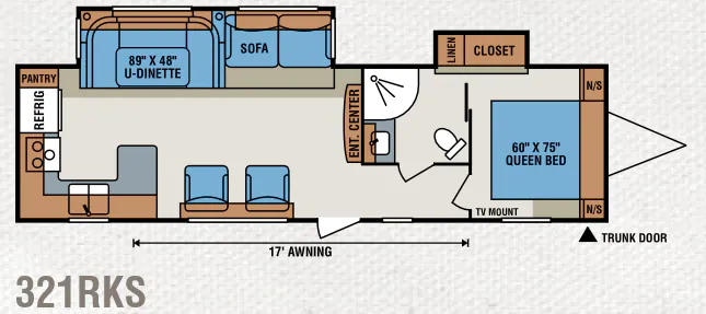 K-Z Spree 321RKS floor plan