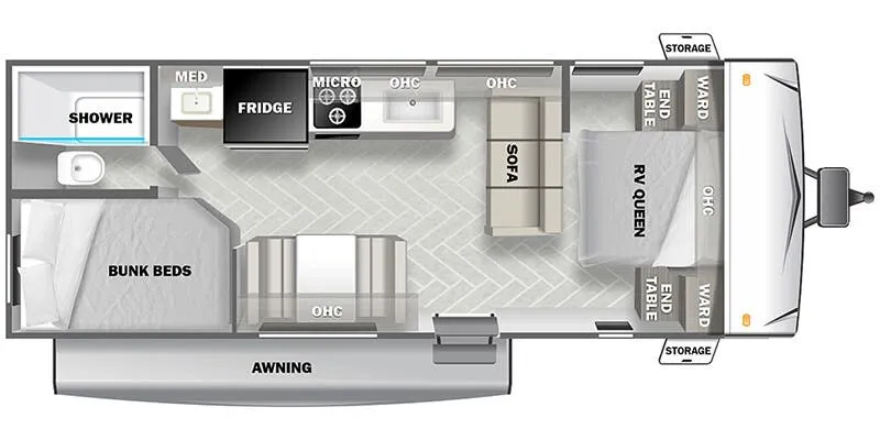 Forest River Wildwood X-Lite Select Southwest 268BH floor plan