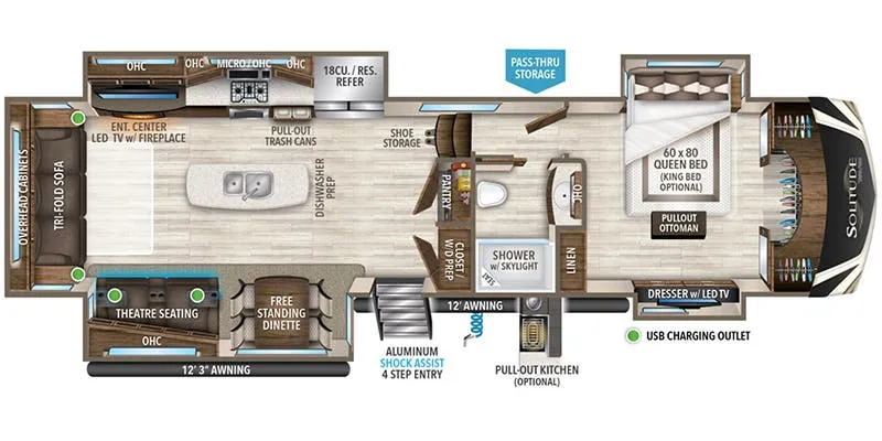 Grand Design Solitude 385GK floor plan