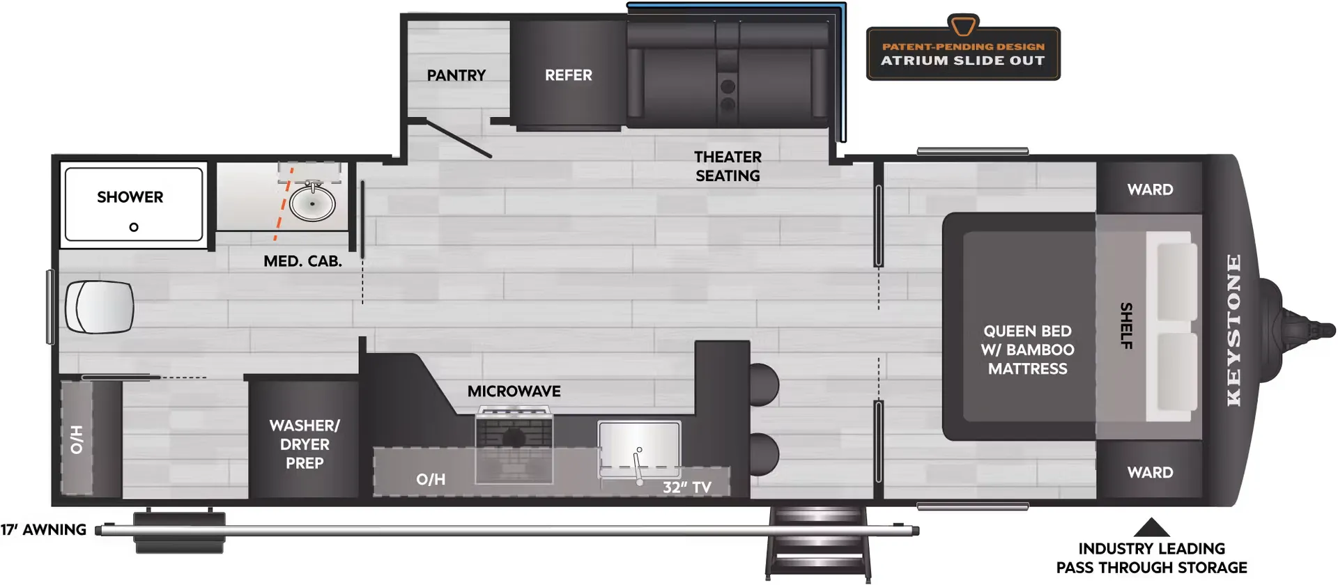 Keystone Walkabout 25MAX floor plan