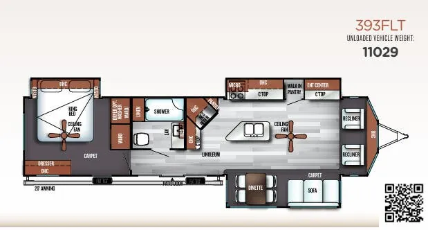 Forest River Salem Villa Estate 393FLT floor plan