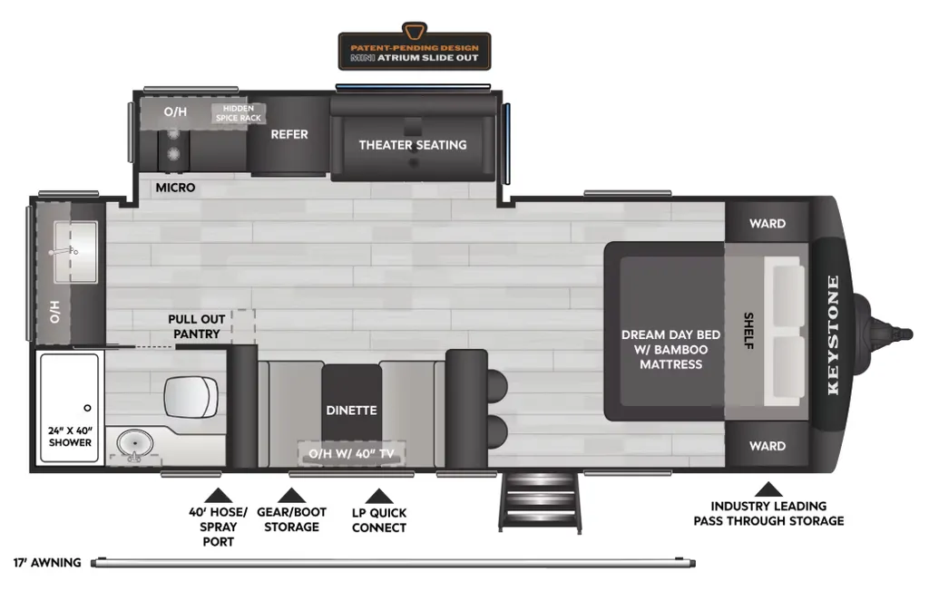 2026 Keystone Walkabout 22MAX floor plan